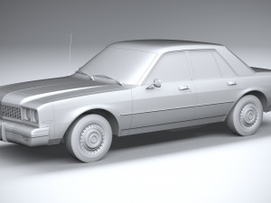 Generic American Classic Sedan 1970 3D Model