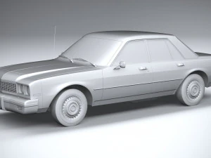 Generic American Classic Sedan 1970 3D Model