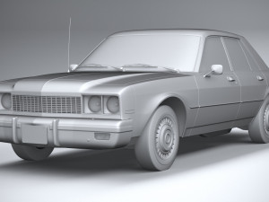 Generic American Classic Sedan 1970 3D Model
