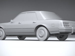 Generic American Classic Sedan 1970 3D Model