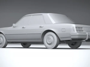 Generic American Classic Sedan 1970 3D Model