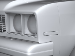 Generic American Classic Sedan 1970 3D Model