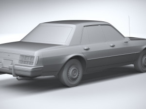 Generic American Classic Sedan 1970 3D Model