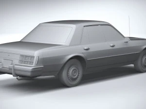 Generic American Classic Sedan 1970 3D Model