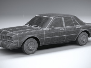 Generic American Classic Sedan 1970 3D Model