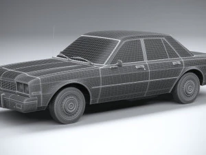 Generic American Classic Sedan 1970 3D Model
