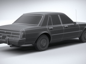 Generic American Classic Sedan 1970 3D Model