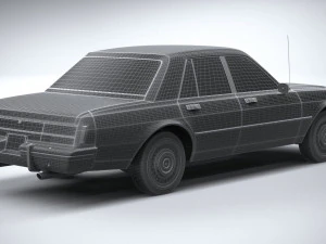 Generic American Classic Sedan 1970 3D Model