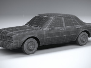 Generic American Classic Sedan 1970 3D Model