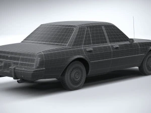 Generic American Classic Sedan 1970 3D Model