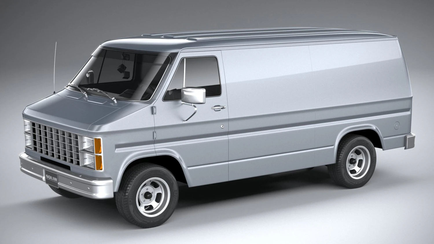 Generic American Van 1970 3D Model .c4d .max .obj .3ds .fbx .stl .blend 