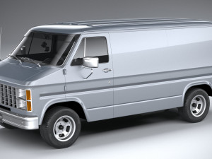 Generic American Van 1970 3D 모델