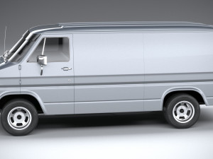Generic American Van 1970 Model 3D