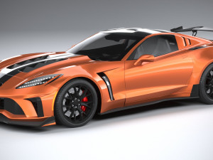 Generic C7 Sport Car 3D Model