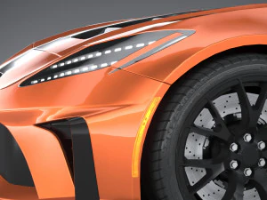 Generic C7 Sport Car 3D Model