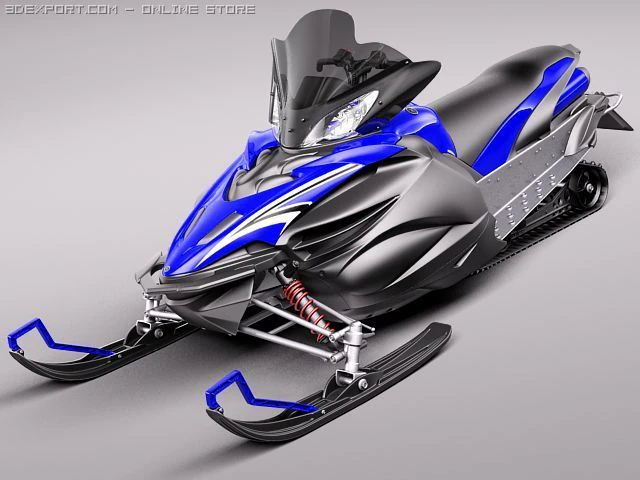 Yamaha Apex Snowmobile 2011 3D Model .c4d .max .obj .3ds .fbx .stl .blend 