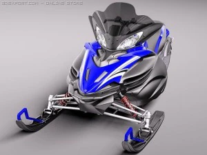 Yamaha Apex Snowmobile 2011 3D Model