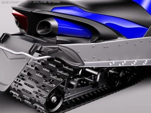 Yamaha Apex Snowmobile 2011 3D Model