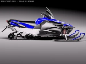 Yamaha Apex Snowmobile 2011 3D Model