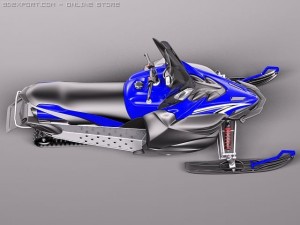 Yamaha Apex Snowmobile 2011 3D 모델