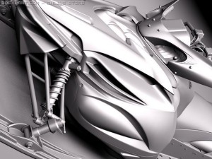 Yamaha Apex Snowmobile 2011 3D 모델