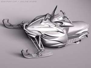 Yamaha Apex Snowmobile 2011 3D 모델