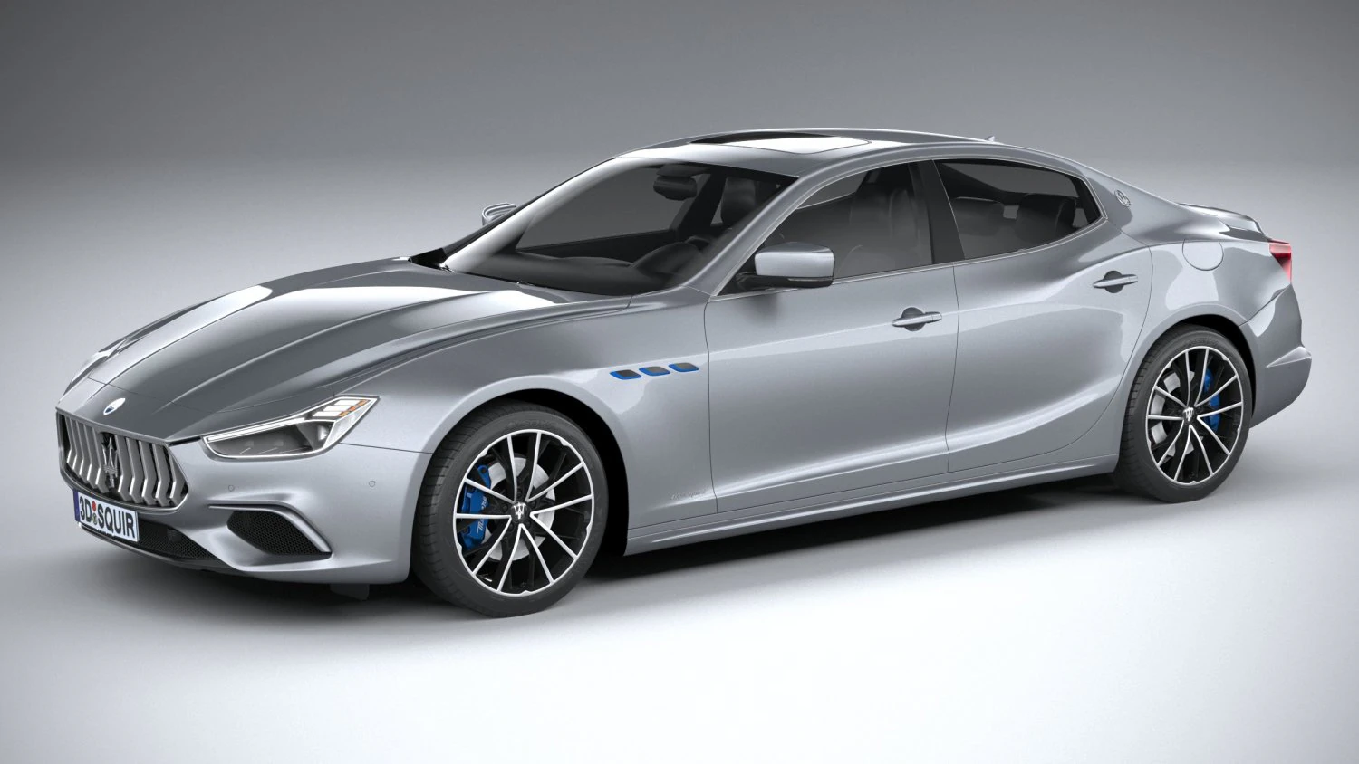 Maserati Ghibli Hybrid 2021 3D Model .c4d .max .obj .3ds .fbx .stl .blend 