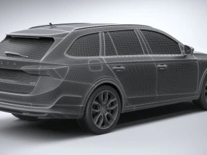 स्कोडा ऑक्टेविया स्काउट 2020 3D मॉडल