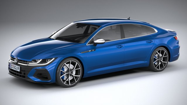 Volkswagen Arteon R 2021 3D मॉडल .c4d .max .obj .3ds .fbx .stl .blend