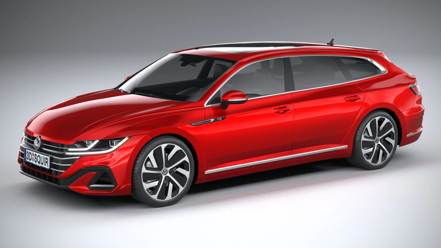 Volkswagen Arteon Shooting Brake Hybrid 2021 3D Model .c4d .max .obj .3ds .fbx .stl .blend 