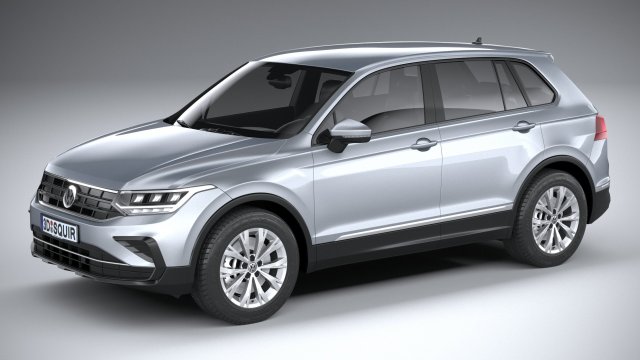 Volkswagen Tiguan 2021 Modelo 3D .c4d .max .obj .3ds .fbx .stl .blend 