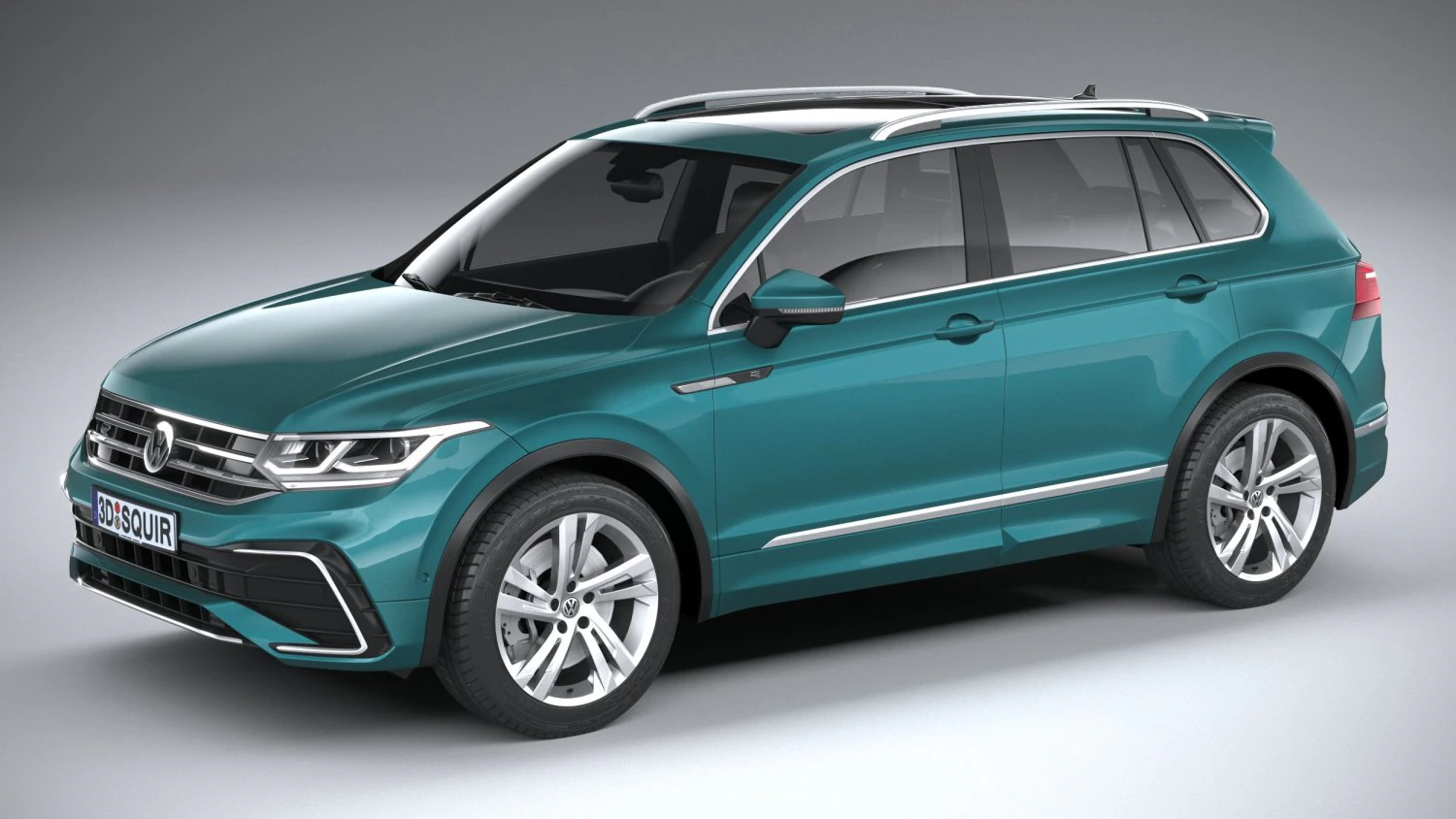 Volkswagen Tiguan R-line 2021 3D Model .c4d .max .obj .3ds .fbx .stl .blend