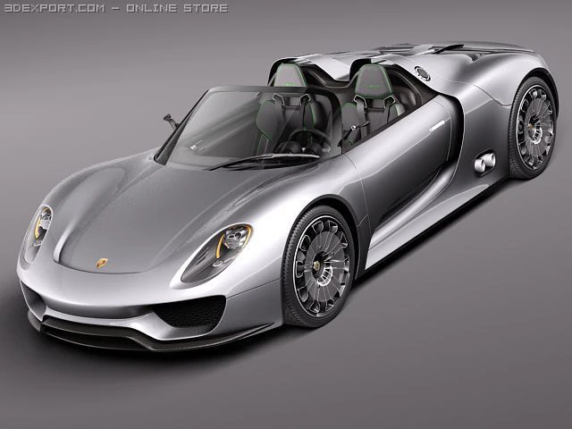 Porsche 918 Spyder 2012 3D Model .c4d .max .obj .3ds .fbx .stl .blend 