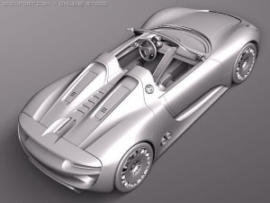 Porsche 918 Spyder 2012 3D मॉडल