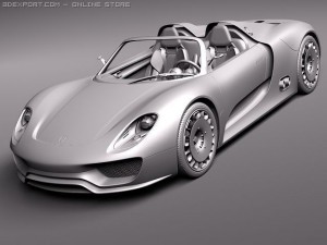 Porsche 918 Spyder 2012 3D मॉडल