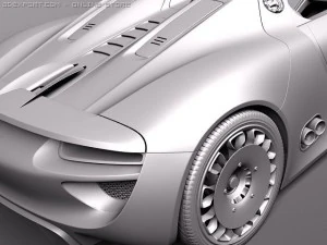 Porsche 918 Spyder 2012 3D Model