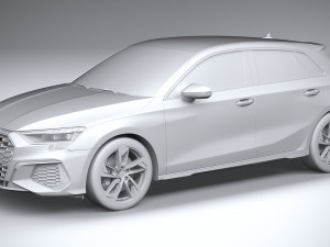 Audi S3 2021 Model 3D