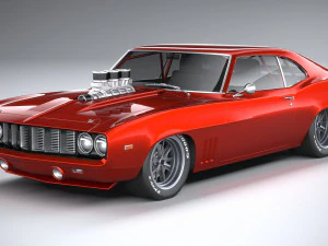Classic Muscle Car 3D Model