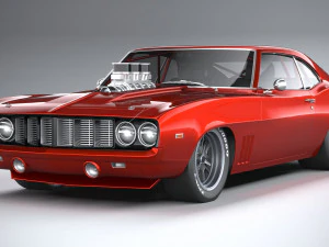 Classic Muscle Car 3D Model