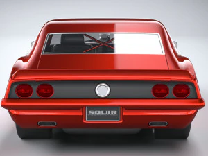 Classic Muscle Car 3D Model