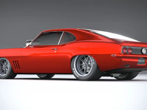 Classic Muscle Car 3D Model