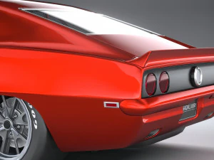 Classic Muscle Car 3D Model