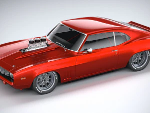 Classic Muscle Car 3D Model