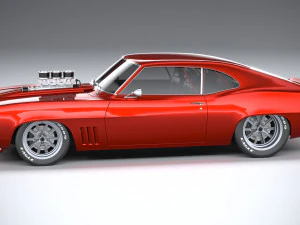 Classic Muscle Car 3D Model