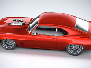 Classic Muscle Car 3D Model