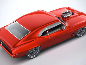 Classic Muscle Car 3D Model