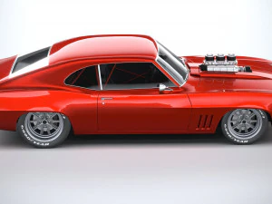 Classic Muscle Car 3D Model
