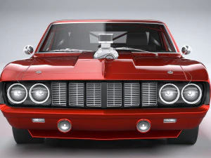 Classic Muscle Car 3D Model