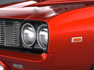 Classic Muscle Car 3D Model