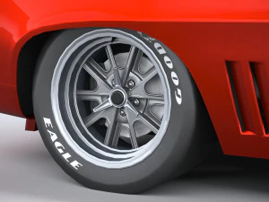 Classic Muscle Car 3D Model
